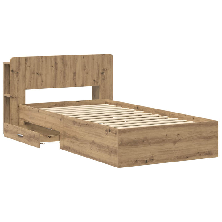 Sengestel med opbevaring Artisan-eg 90 x 200 cm Konstrueret træ