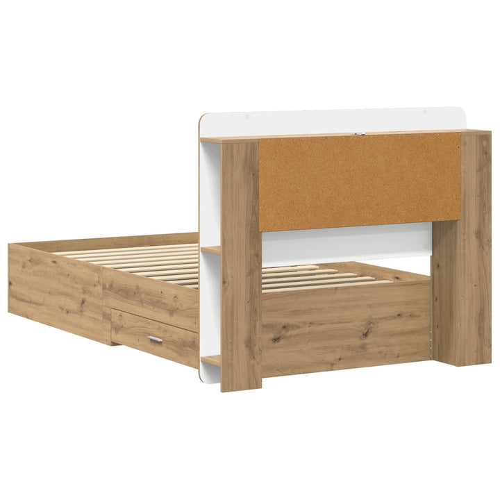 Sengestel med opbevaring Artisan-eg 80 x 200 cm Konstrueret træ