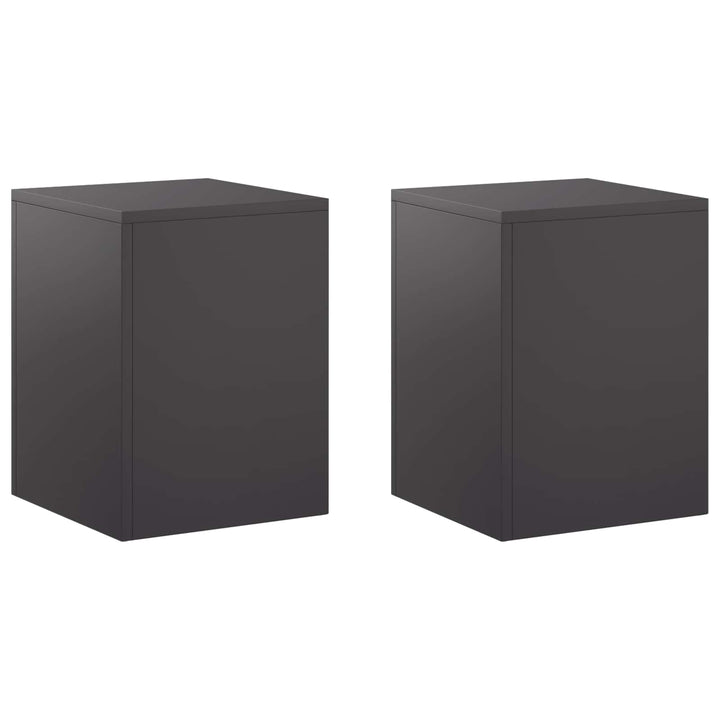 Planteholder 2 pcs Sort 30 x 30 x 40 cm Stål