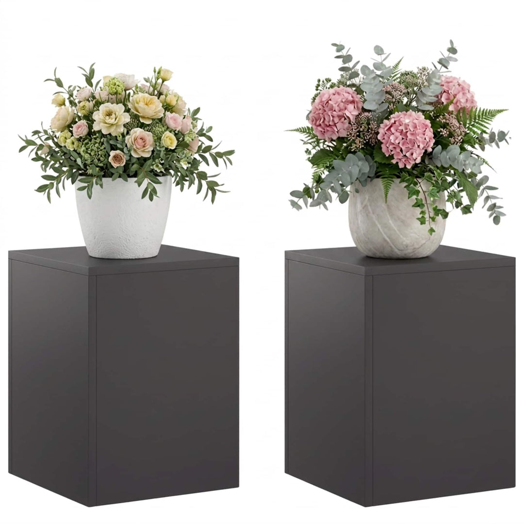 Planteholder 2 pcs Sort 30 x 30 x 40 cm Stål