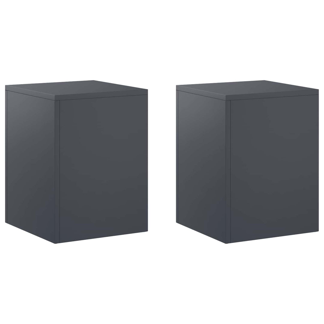 Planteholder 2 pcs Antracit 30 x 30 x 40 cm Galvaniseret stål