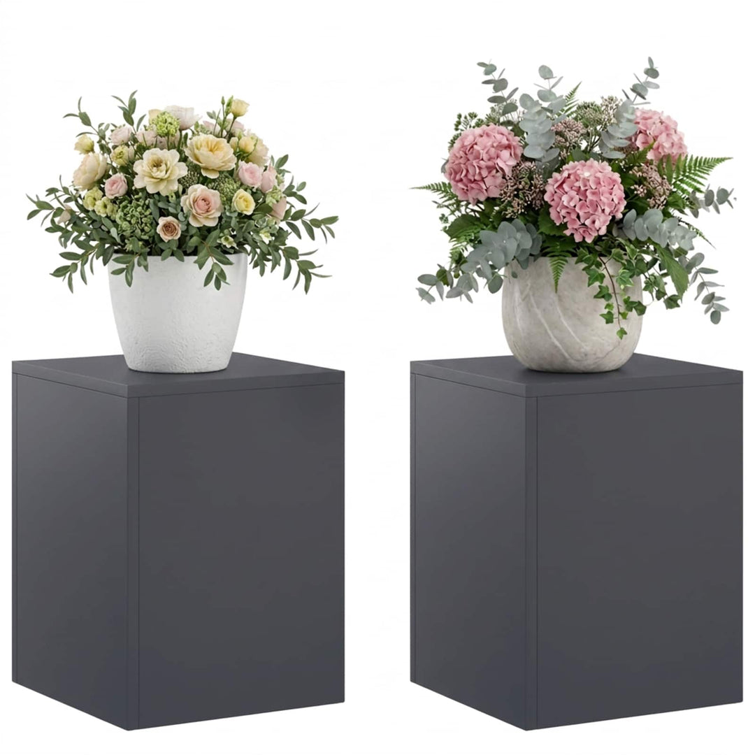 Planteholder 2 pcs Antracit 30 x 30 x 40 cm Galvaniseret stål