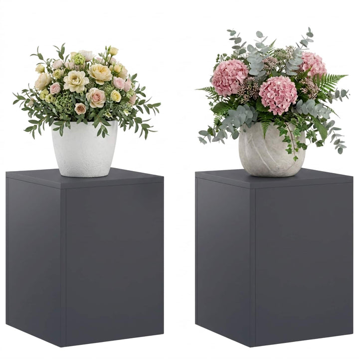Planteholder 2 pcs Antracit 30 x 30 x 40 cm Galvaniseret stål