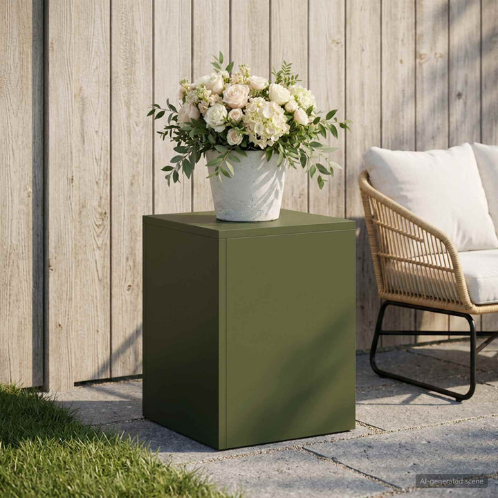 Planteholder Olivengrøn 30 x 30 x 40 cm Cortenstål