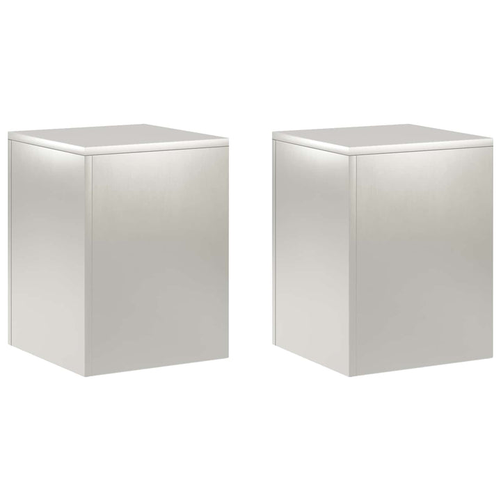 Planteholder 2 pcs Sølv 30 x 30 x 40 cm Stål