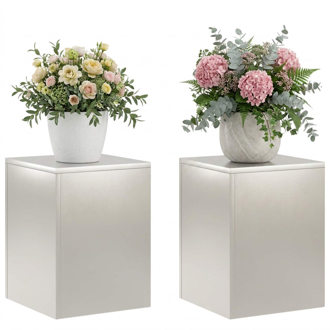 Planteholder 2 pcs Sølv 30 x 30 x 40 cm Stål