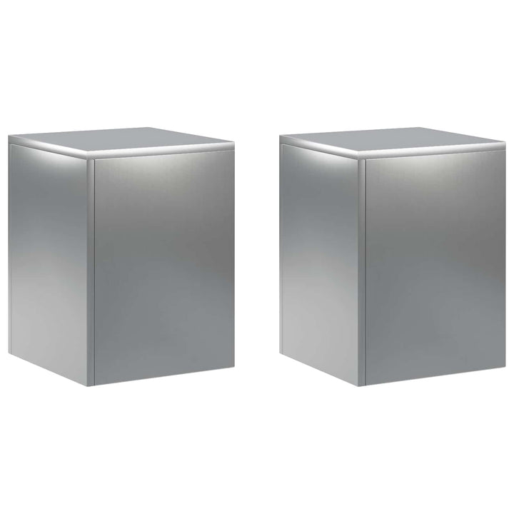 Planteholder 2 pcs Sølv 30 x 30 x 40 cm Rustfrit stål