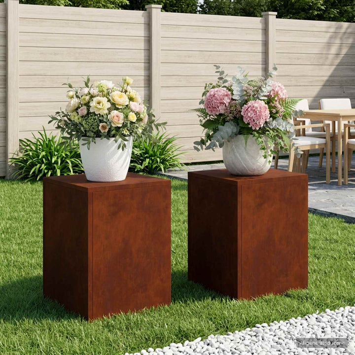 Planteholder 2 pcs Rusten 30 x 30 x 40 cm Cortenstål