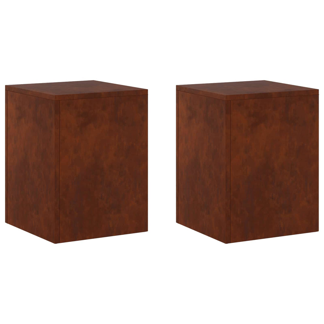 Planteholder 2 pcs Rusten 30 x 30 x 40 cm Cortenstål