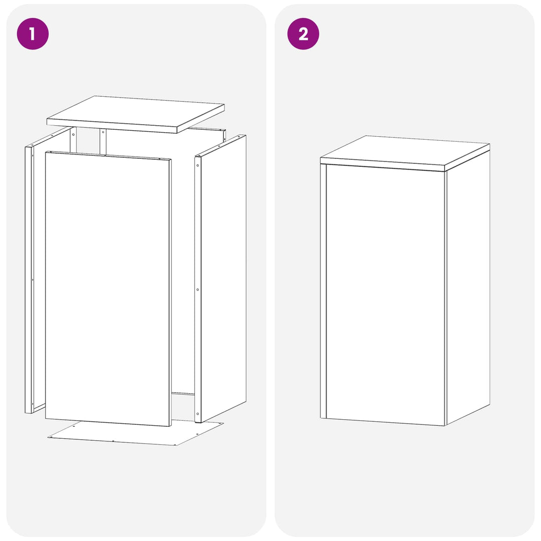 Planteholder 2 pcs Sort 30 x 30 x 60 cm Stål