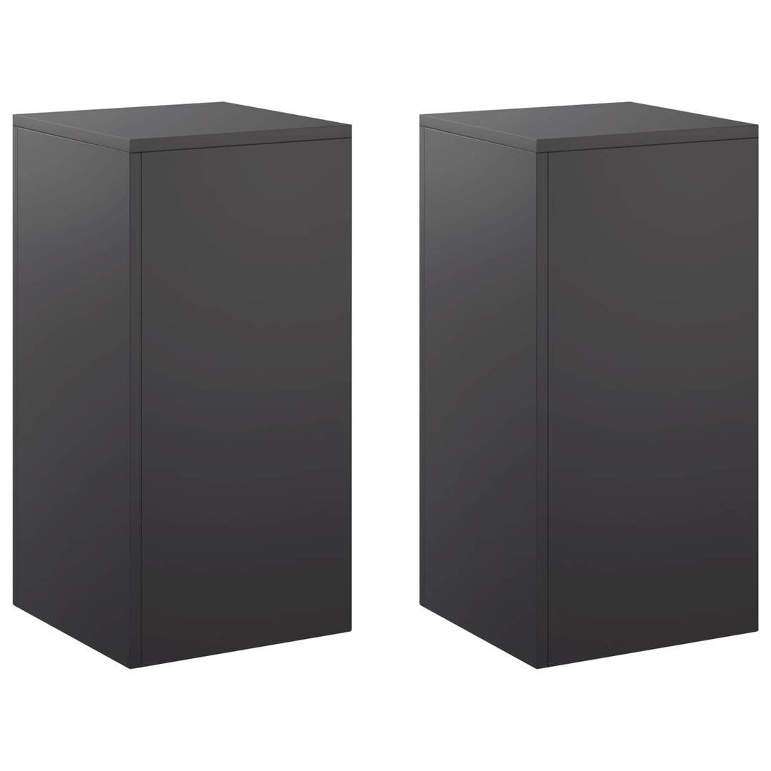 Planteholder 2 pcs Sort 30 x 30 x 60 cm Stål