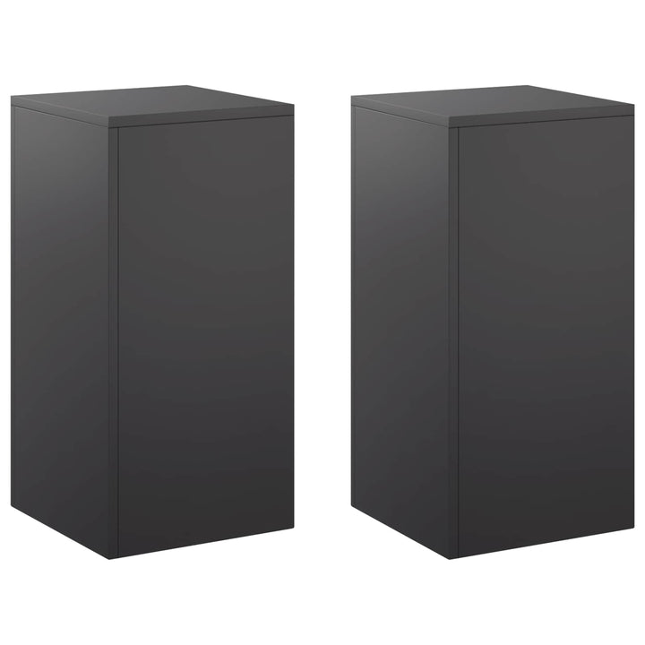 Planteholder 2 pcs Sort 30 x 30 x 60 cm Stål