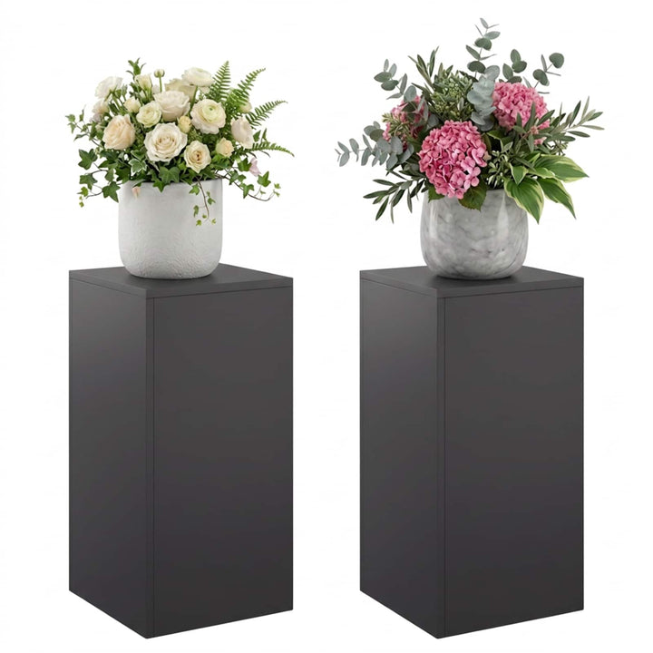 Planteholder 2 pcs Sort 30 x 30 x 60 cm Stål
