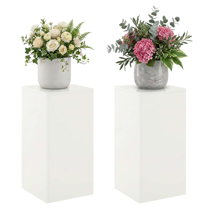 Planteholder 2 pcs Hvid 30 x 30 x 60 cm Stål