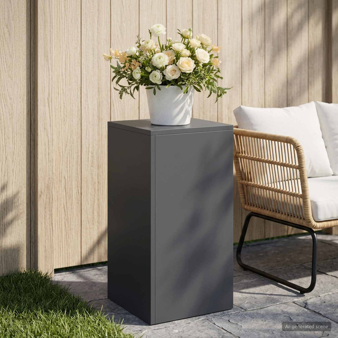Planteholder Antracit 30 x 30 x 60 cm Rustfrit stål