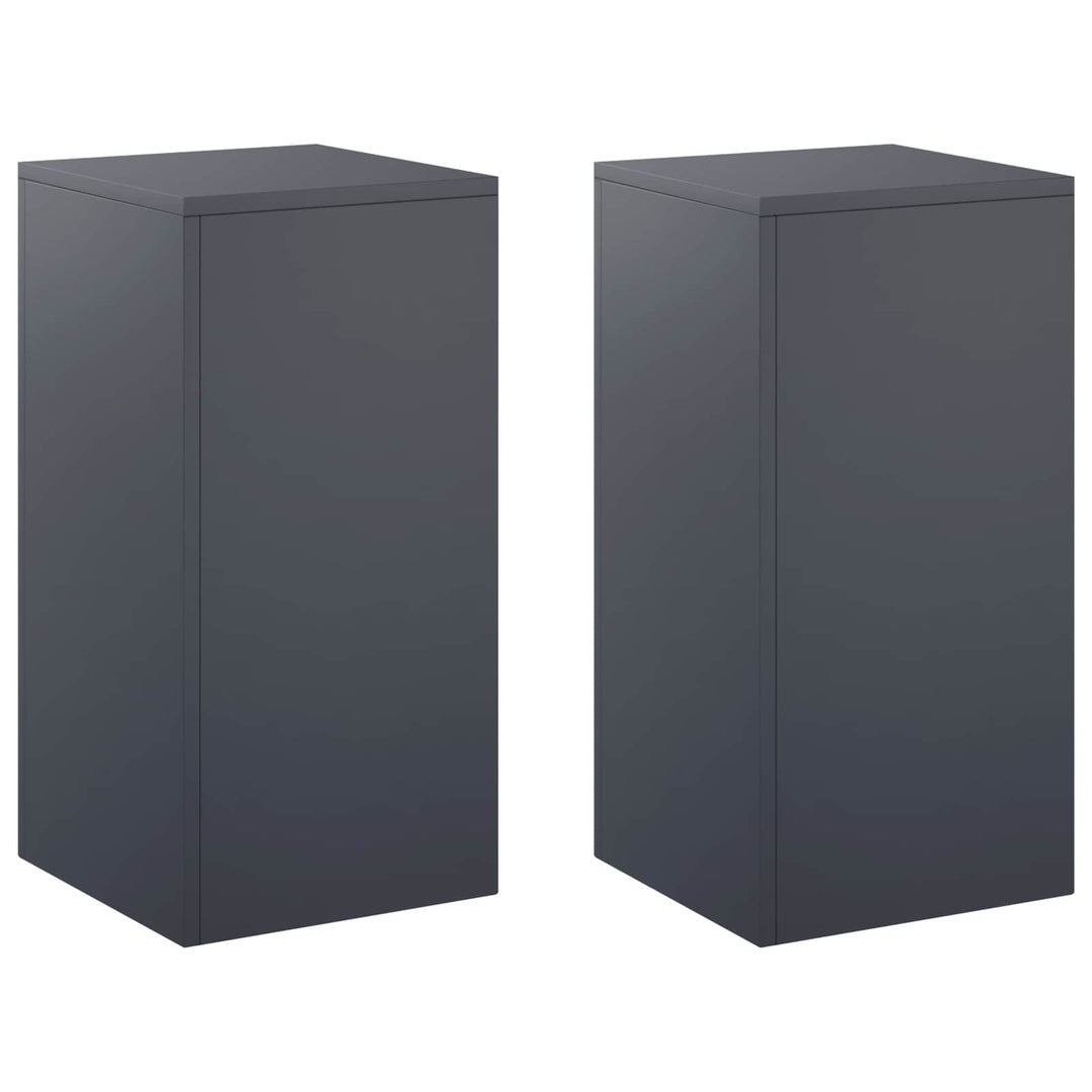 Planteholder 2 pcs Antracit 30 x 30 x 60 cm Galvaniseret stål
