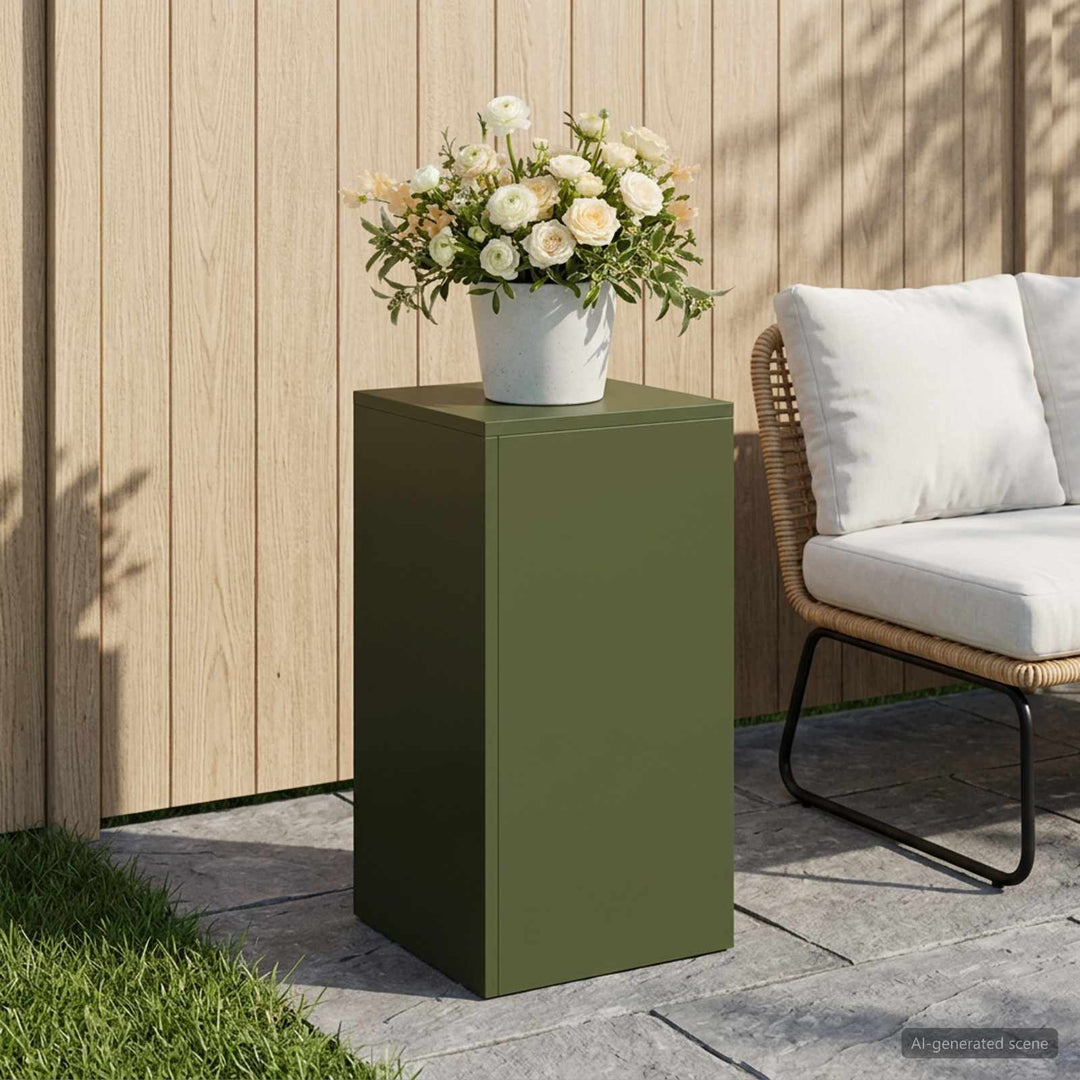 Planteholder Olivengrøn 30 x 30 x 60 cm Cortenstål