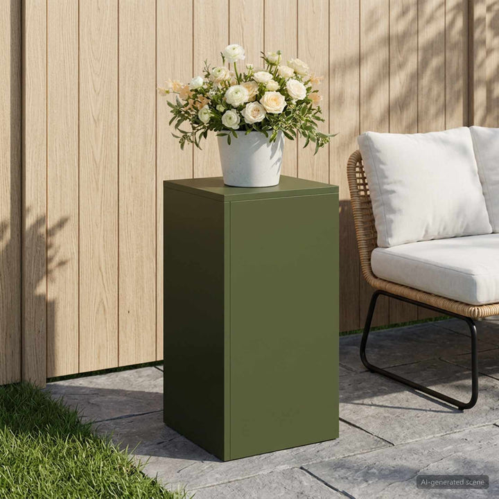 Planteholder Olivengrøn 30 x 30 x 60 cm Cortenstål