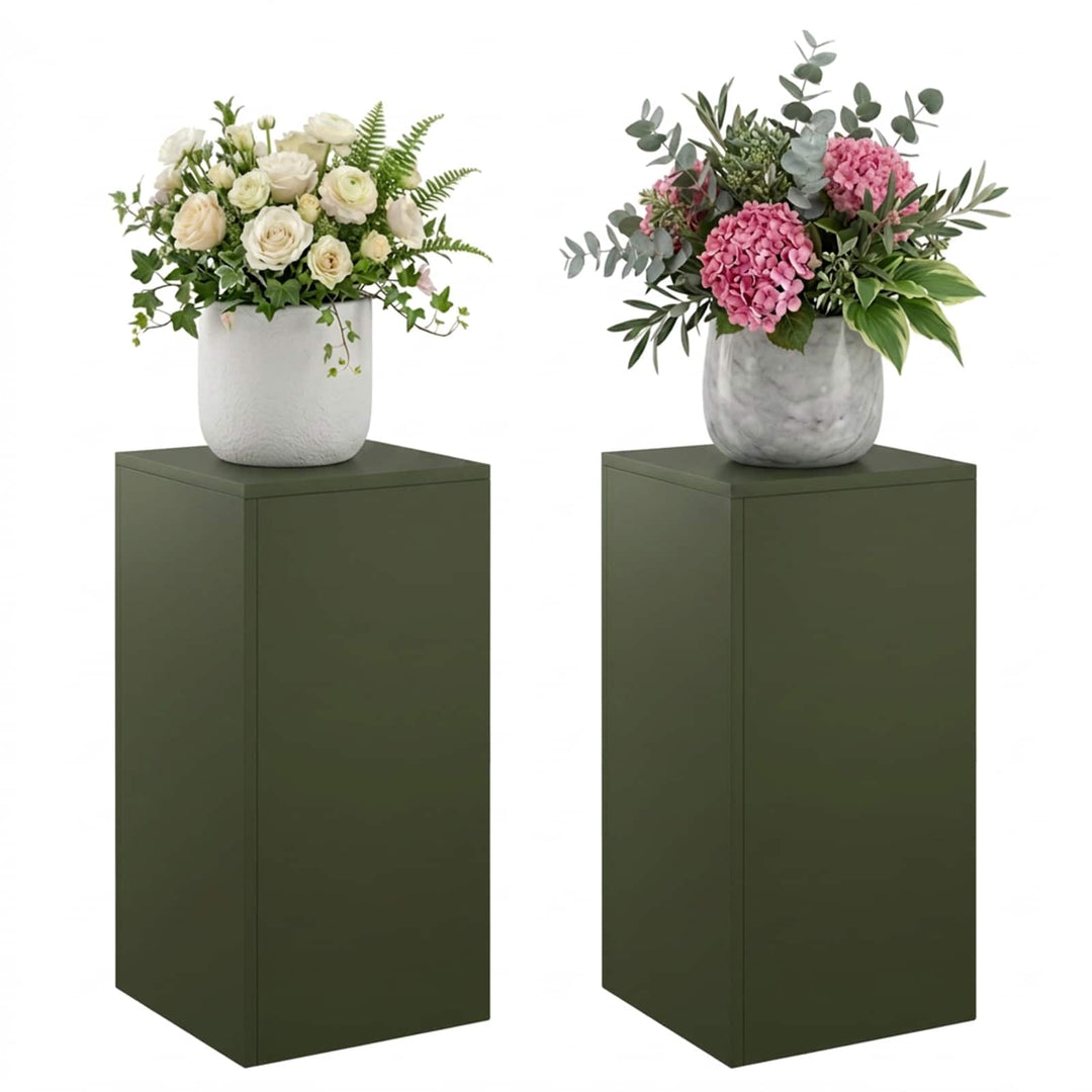 Planteholder 2 pcs Olivengrøn 30 x 30 x 60 cm Stål