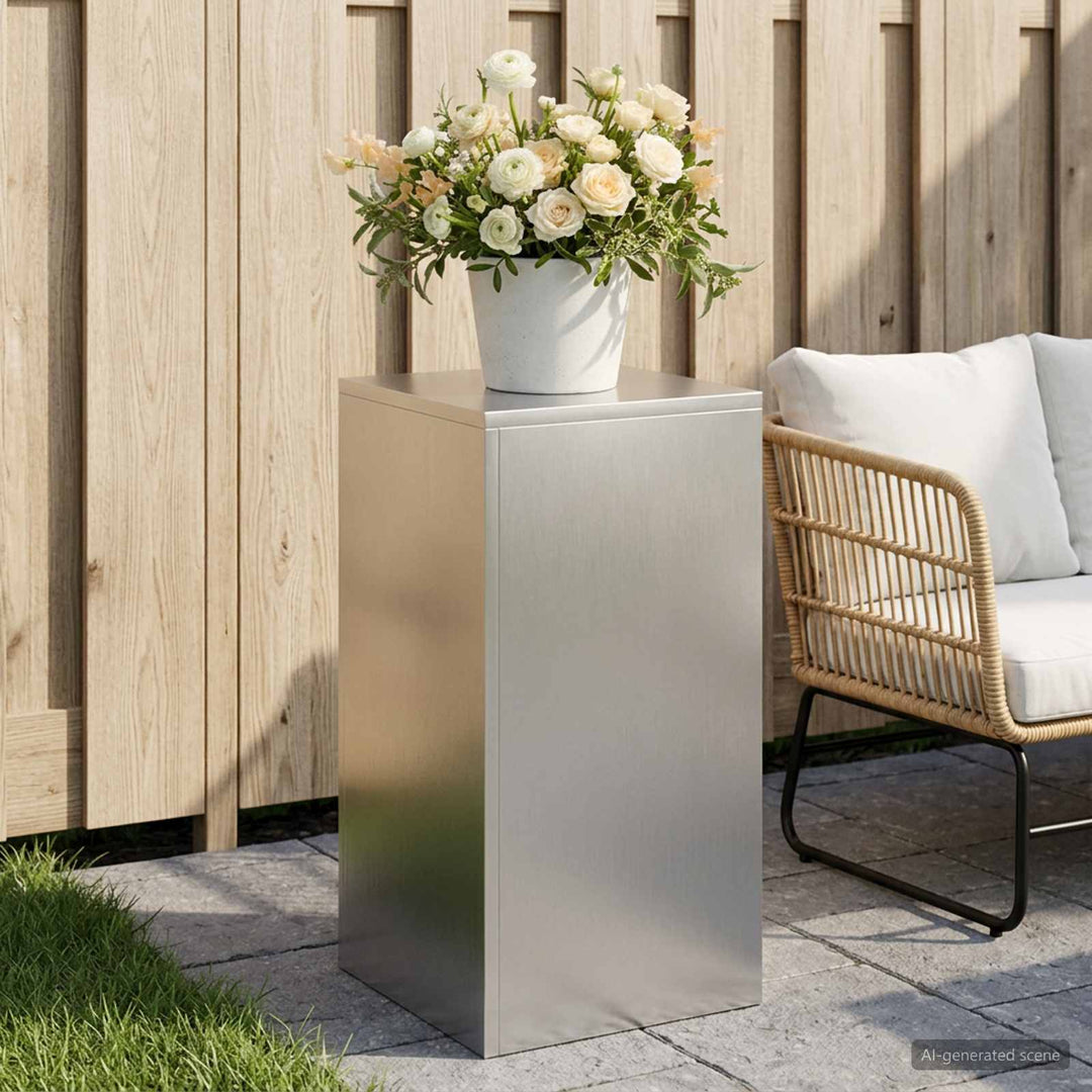 Planteholder Sølv 30 x 30 x 60 cm Stål