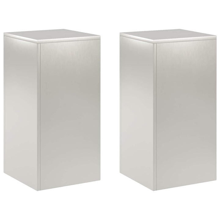 Planteholder 2 pcs Sølv 30 x 30 x 60 cm Stål
