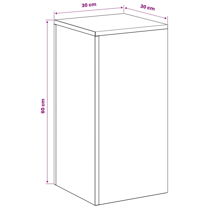 Planteholder Sølv 30 x 30 x 60 cm Stål