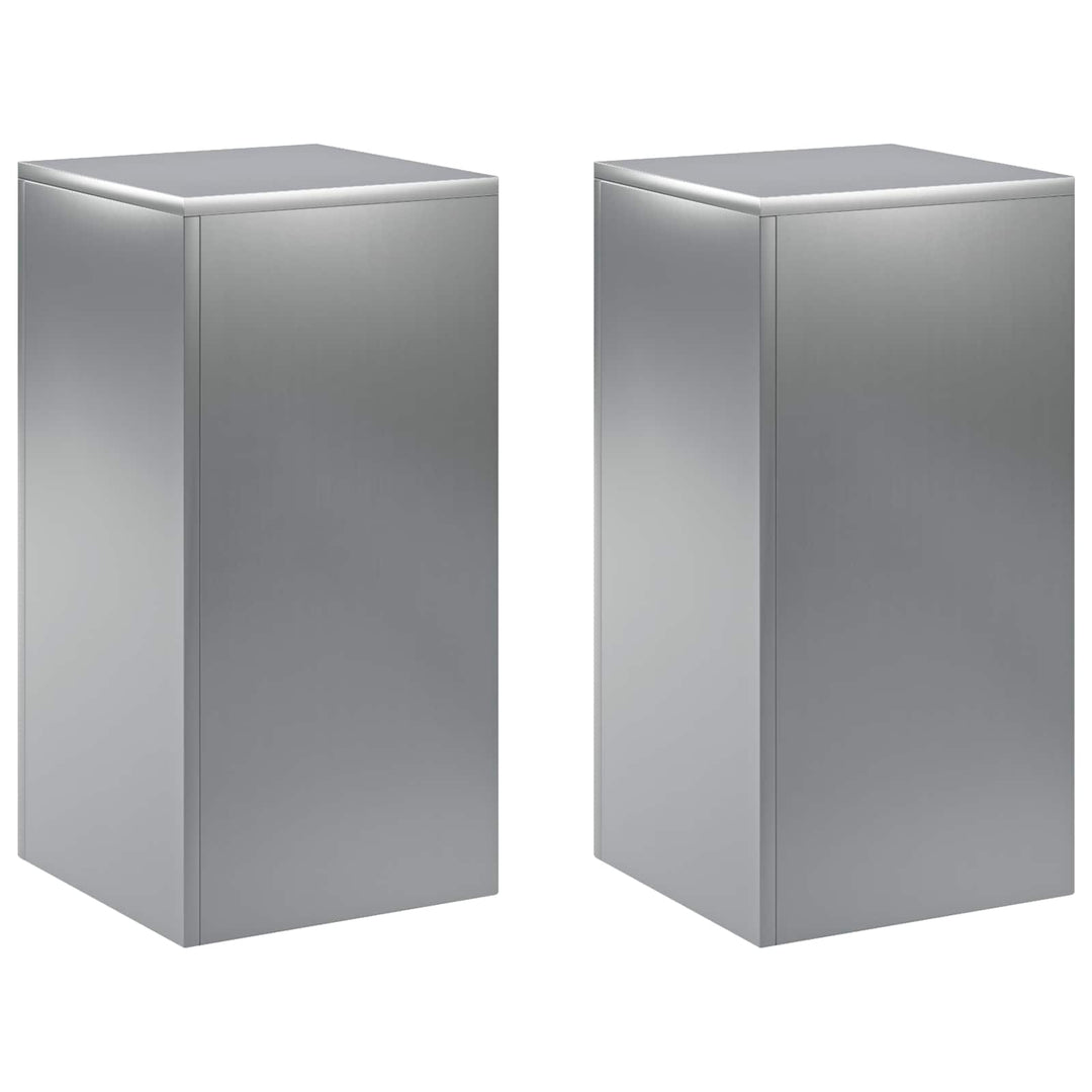 Planteholder 2 pcs Sølv 30 x 30 x 60 cm Rustfrit stål