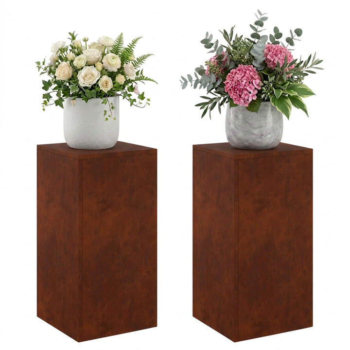 Planteholder 2 pcs Rusten 30 x 30 x 60 cm Cortenstål