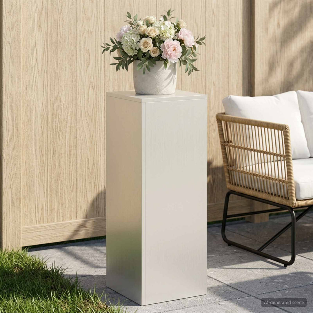 Planteholder Hvid 30 x 30 x 80 cm Stål