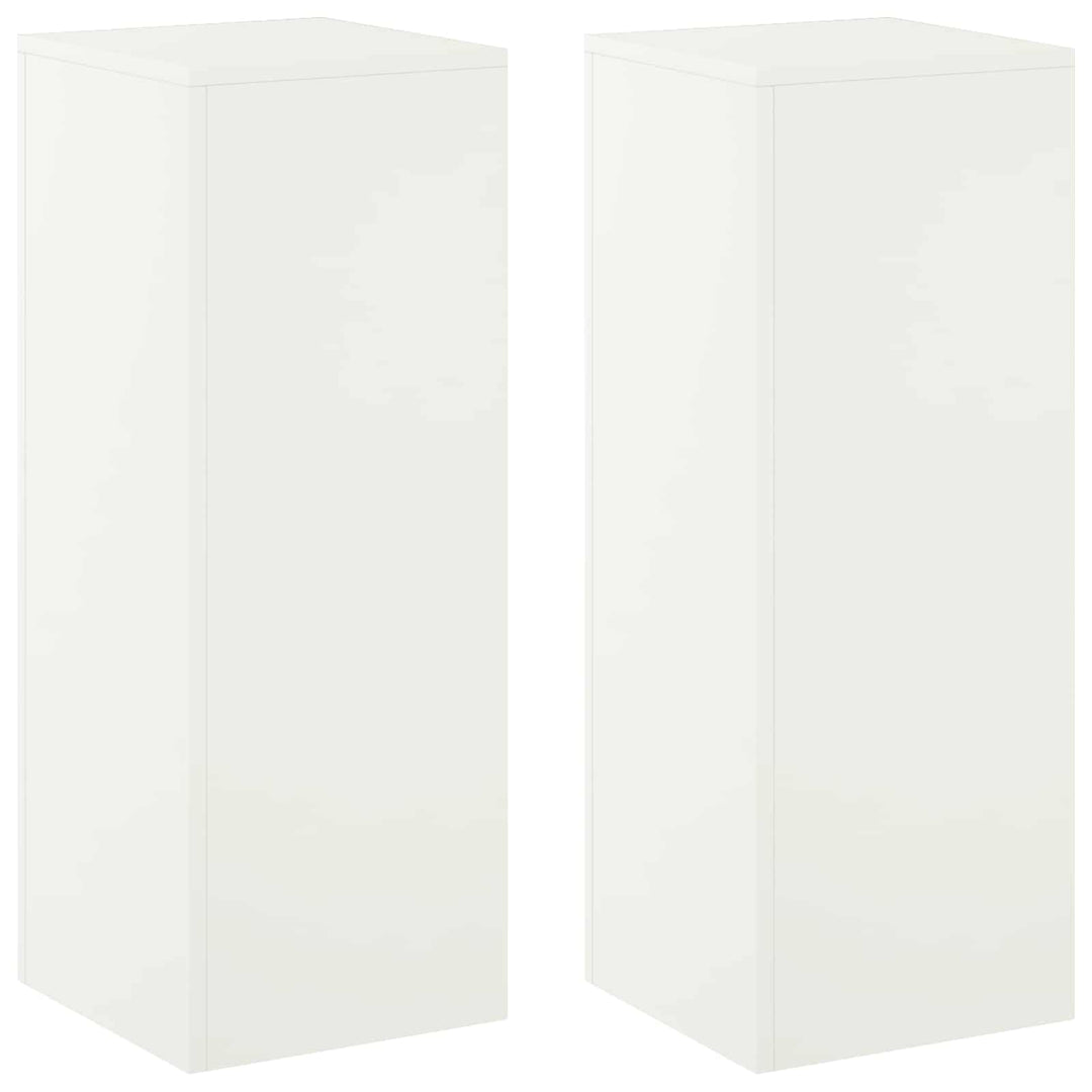 Planteholder 2 pcs Hvid 30 x 30 x 80 cm Stål