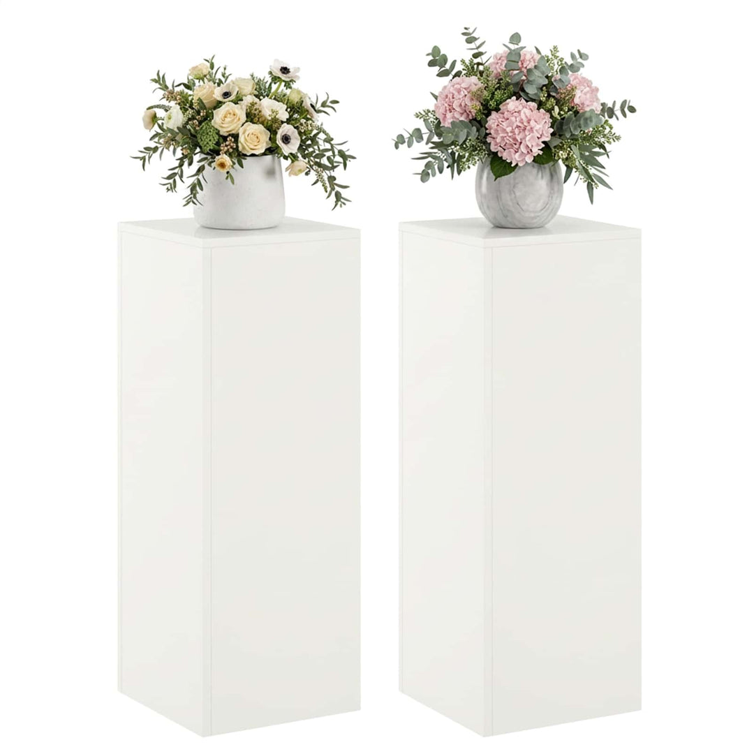 Planteholder 2 pcs Hvid 30 x 30 x 80 cm Stål
