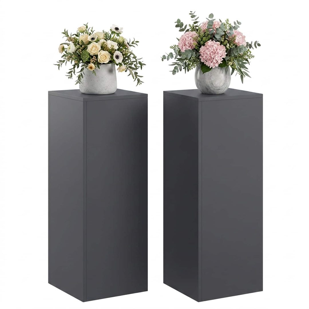 Planteholder 2 pcs Antracit 30 x 30 x 80 cm Galvaniseret stål