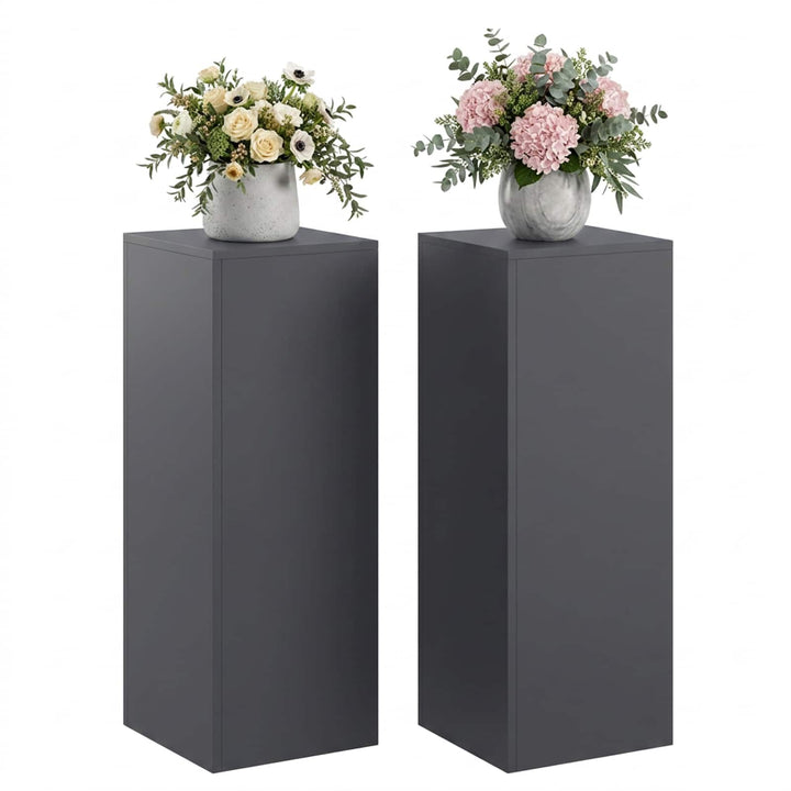 Planteholder 2 pcs Antracit 30 x 30 x 80 cm Galvaniseret stål