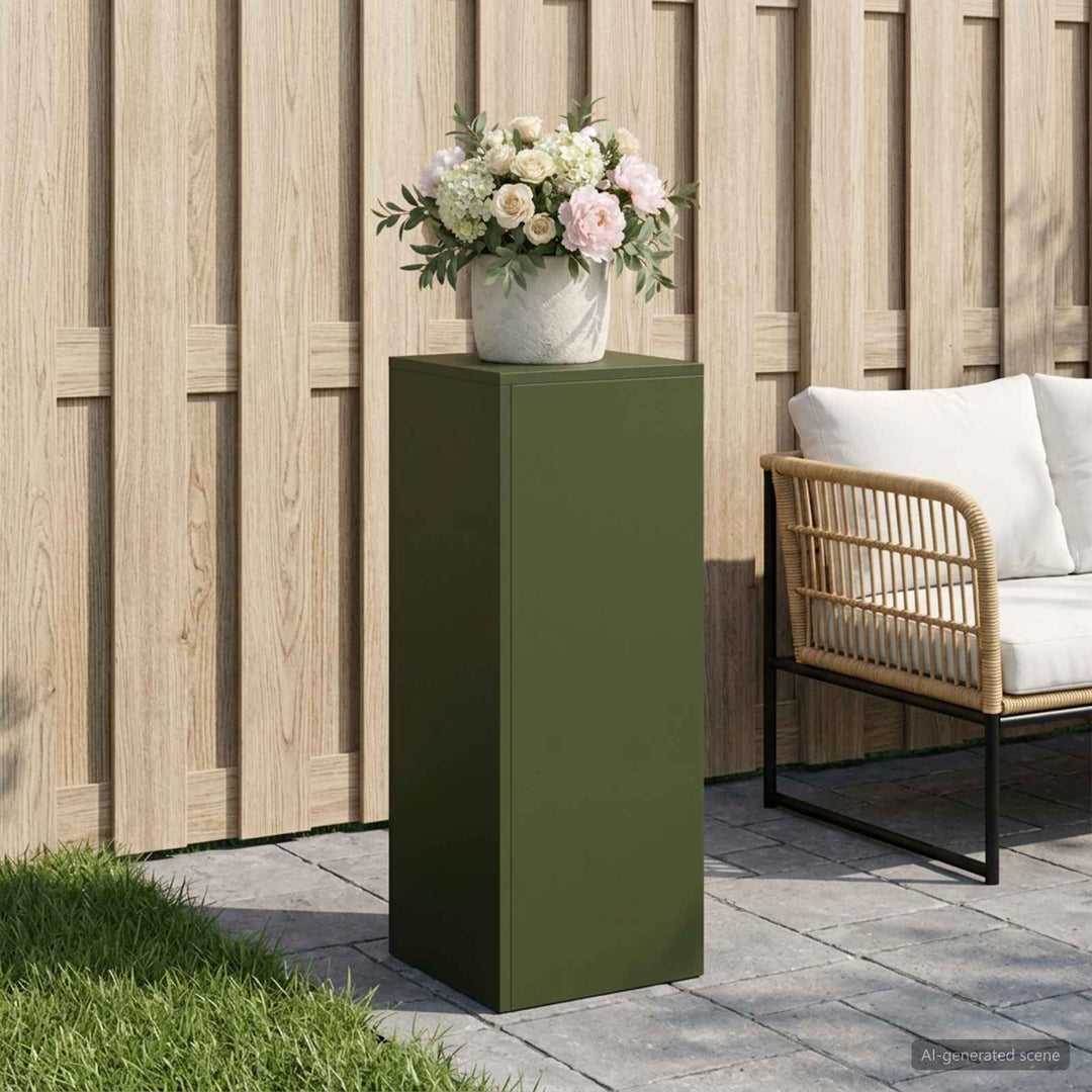Planteholder Olivengrøn 30 x 30 x 80 cm Cortenstål
