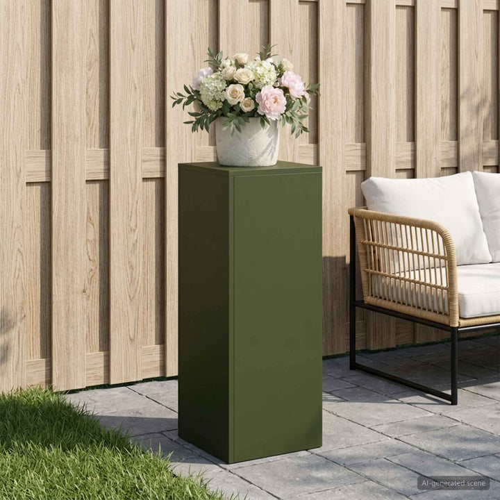 Planteholder Olivengrøn 30 x 30 x 80 cm Cortenstål