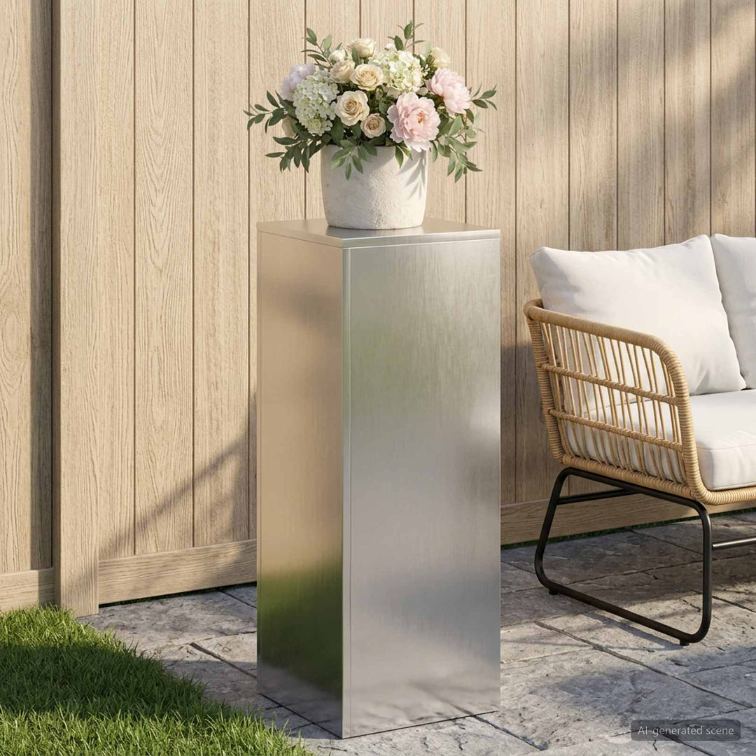Planteholder Sølv 30 x 30 x 80 cm Stål
