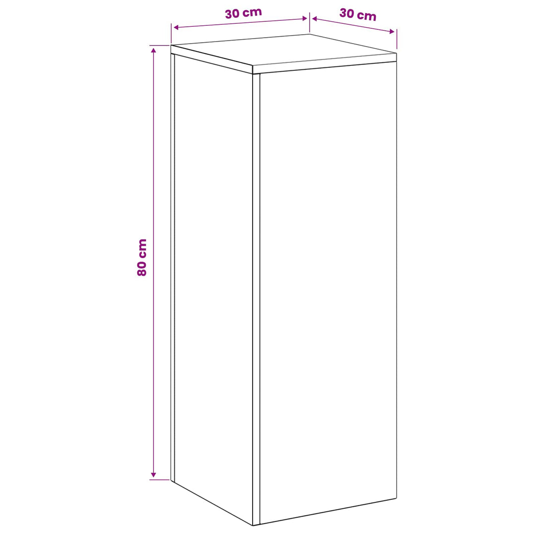 Planteholder Sølv 30 x 30 x 80 cm Stål