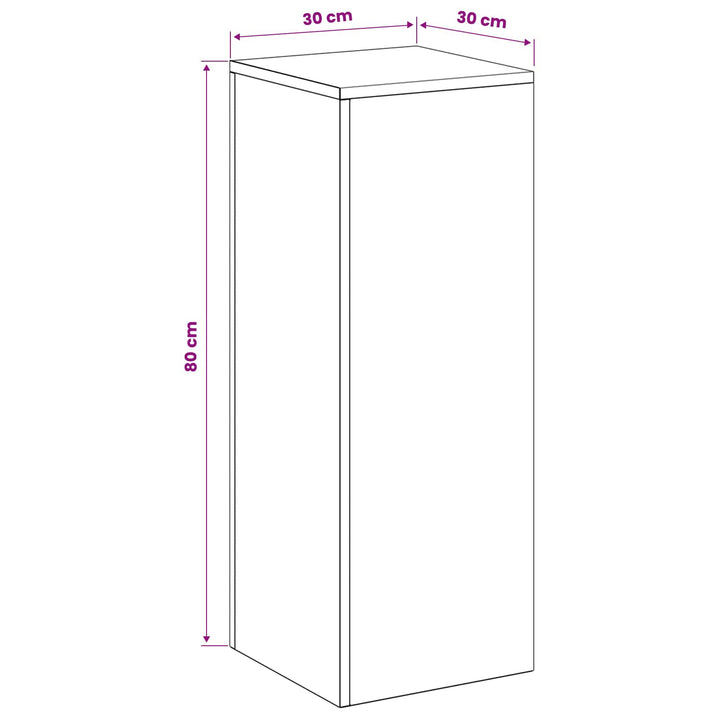 Planteholder Sølv 30 x 30 x 80 cm Stål