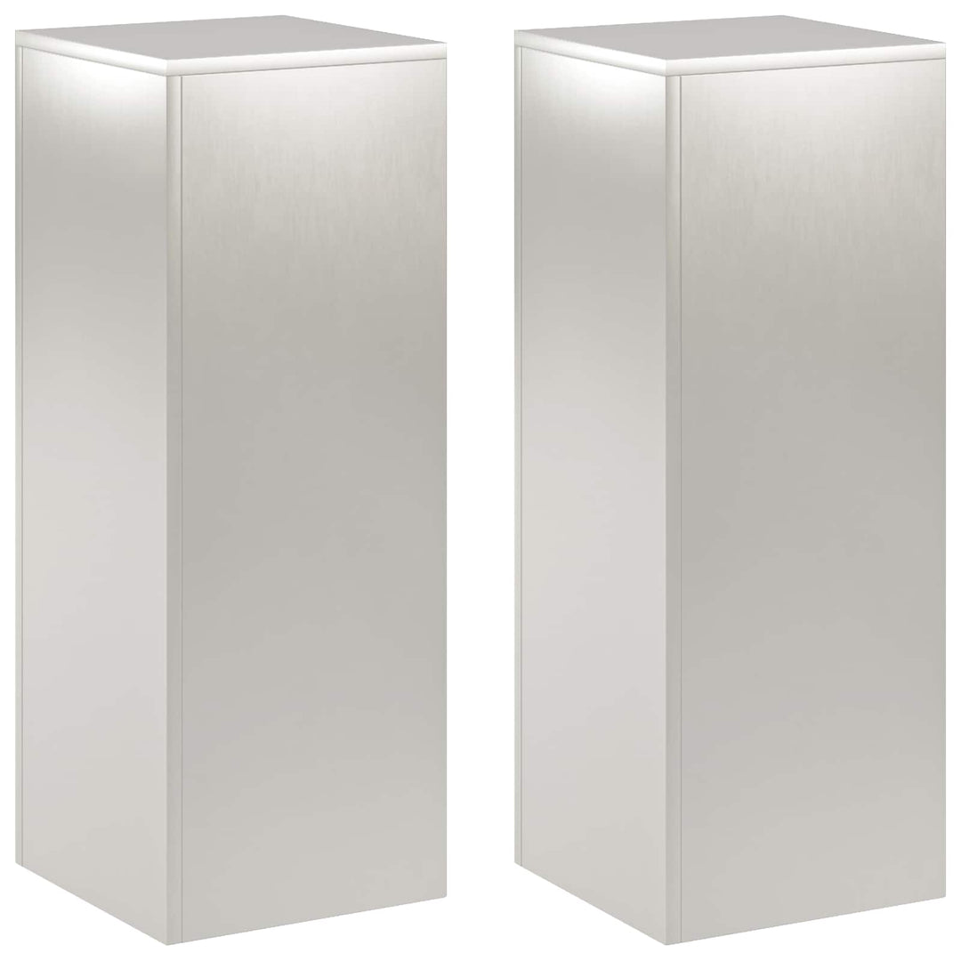Planteholder 2 pcs Sølv 30 x 30 x 80 cm Stål