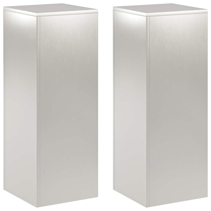 Planteholder 2 pcs Sølv 30 x 30 x 80 cm Stål