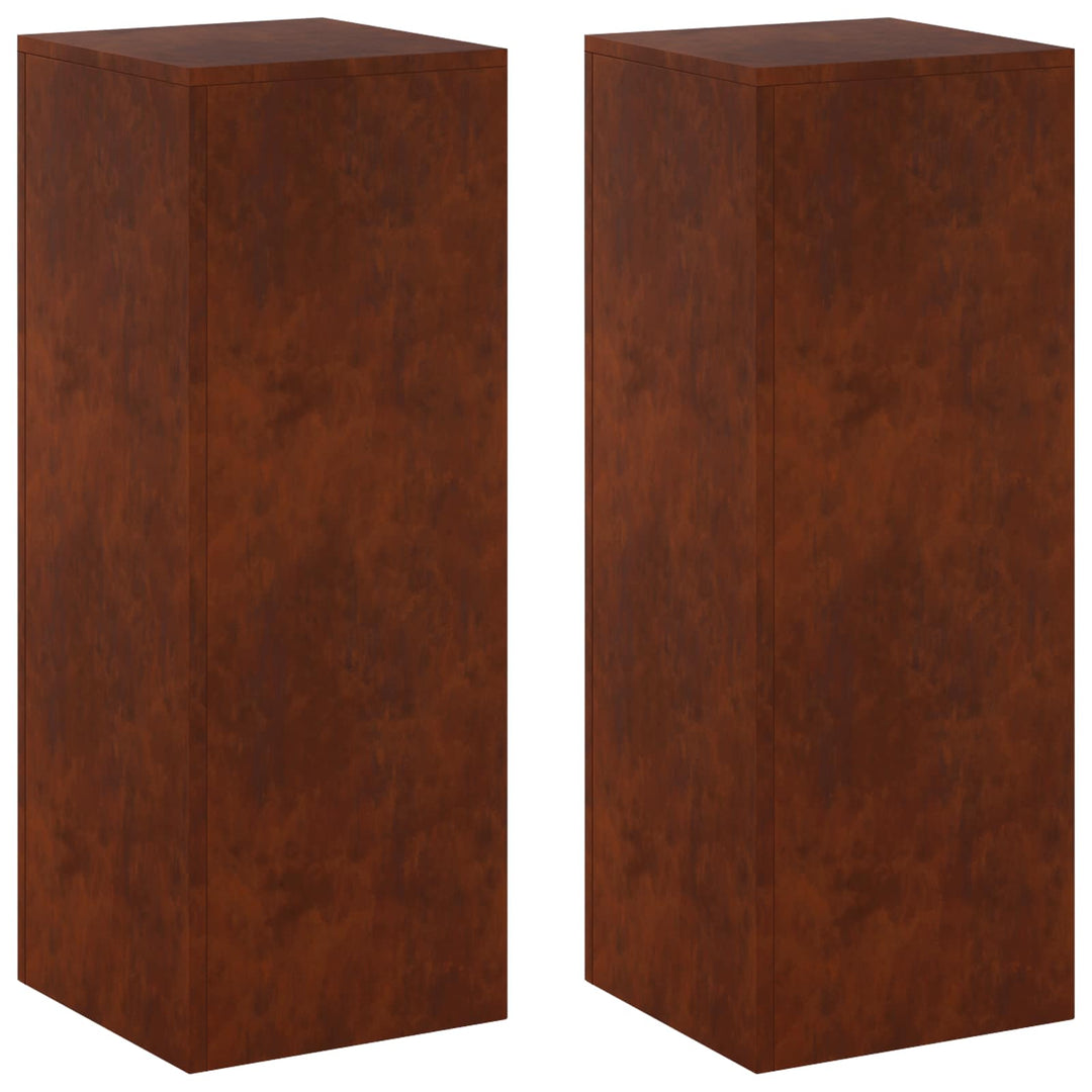 Planteholder 2 pcs Rusten 30 x 30 x 80 cm Cortenstål
