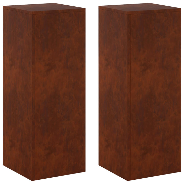 Planteholder 2 pcs Rusten 30 x 30 x 80 cm Cortenstål