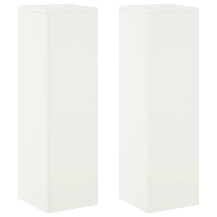 Planteholder 2 pcs Hvid 30 x 30 x 100 cm Stål