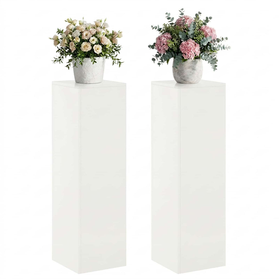 Planteholder 2 pcs Hvid 30 x 30 x 100 cm Stål