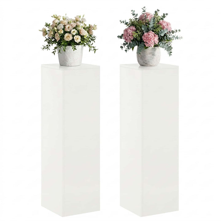 Planteholder 2 pcs Hvid 30 x 30 x 100 cm Stål