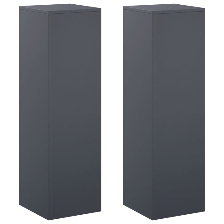 Planteholder 2 pcs Antracit 30 x 30 x 100 cm Galvaniseret stål