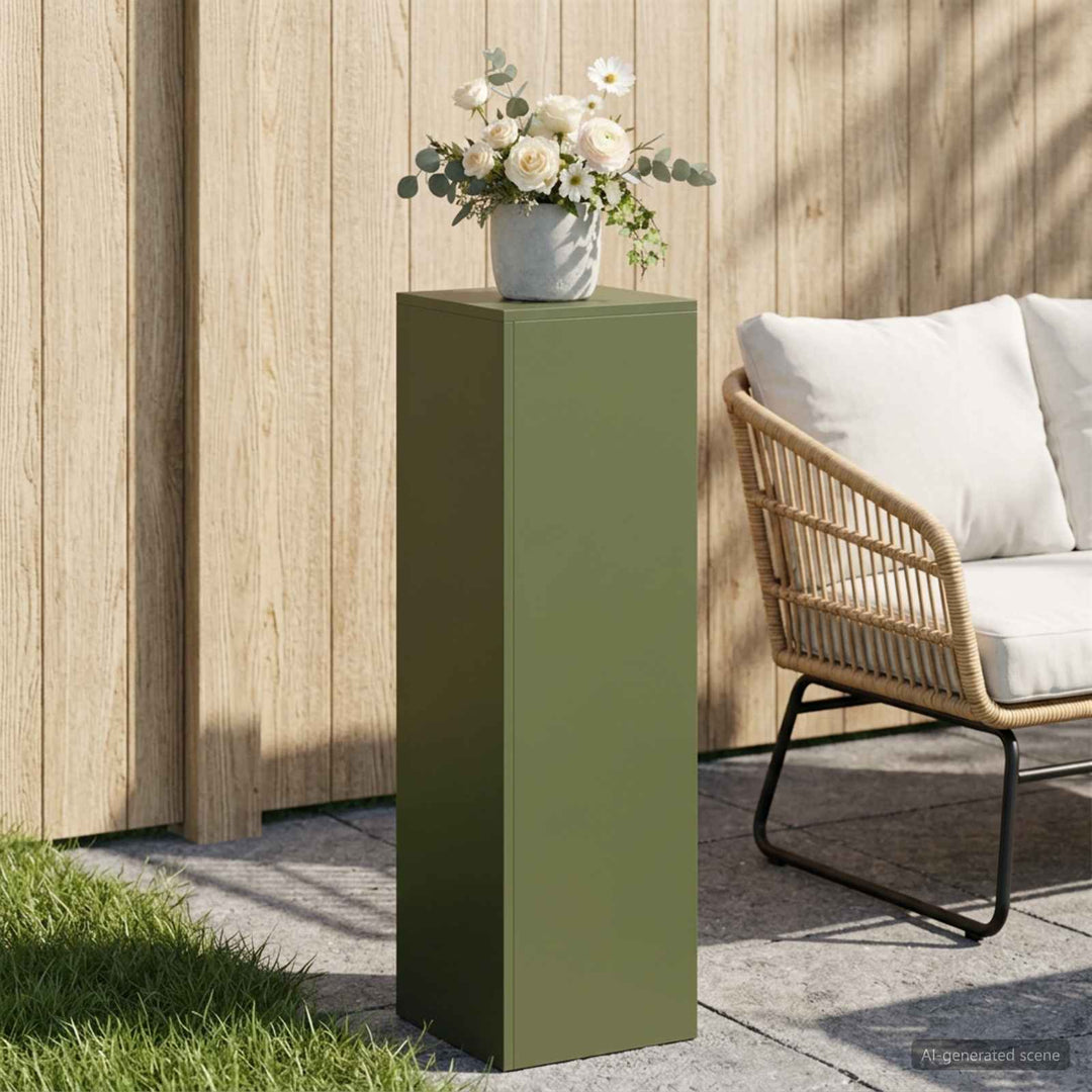 Planteholder Olivengrøn 30 x 30 x 100 cm Cortenstål