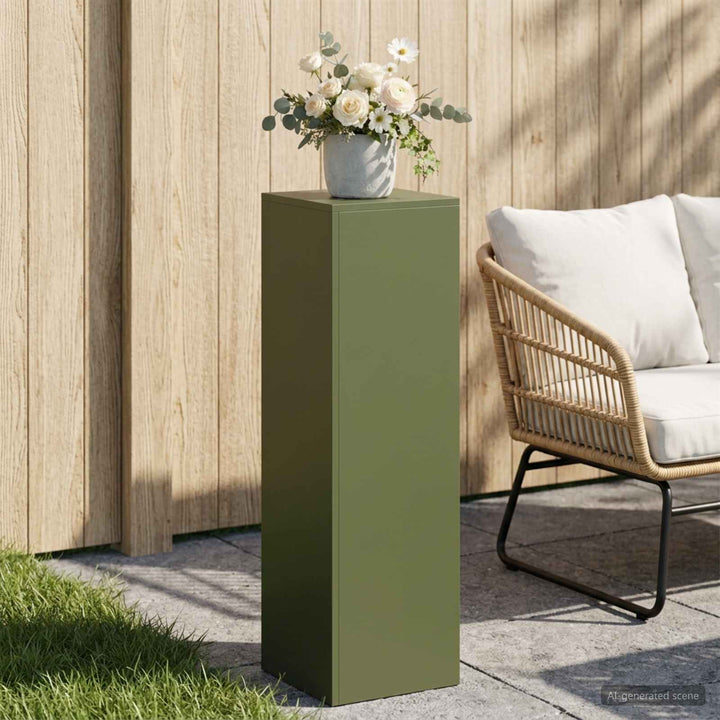 Planteholder Olivengrøn 30 x 30 x 100 cm Cortenstål