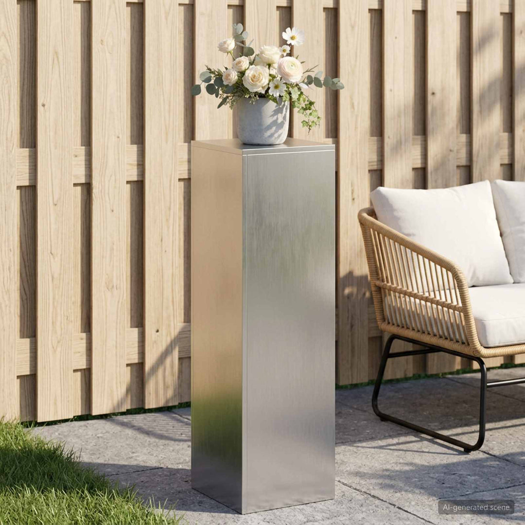 Planteholder Sølv 30 x 30 x 100 cm Stål
