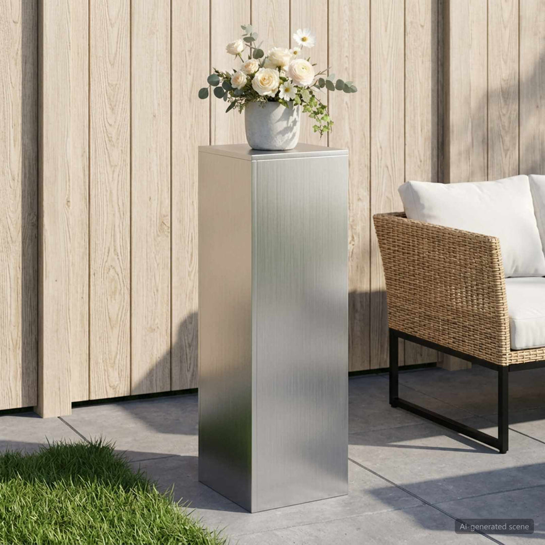 Planteholder Sølv 30 x 30 x 100 cm Stål